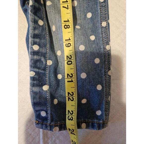 OshKosh B'Gosh Denim Overalls Baby size 12 Months Polka Dots Blue - Picture 9 of 10